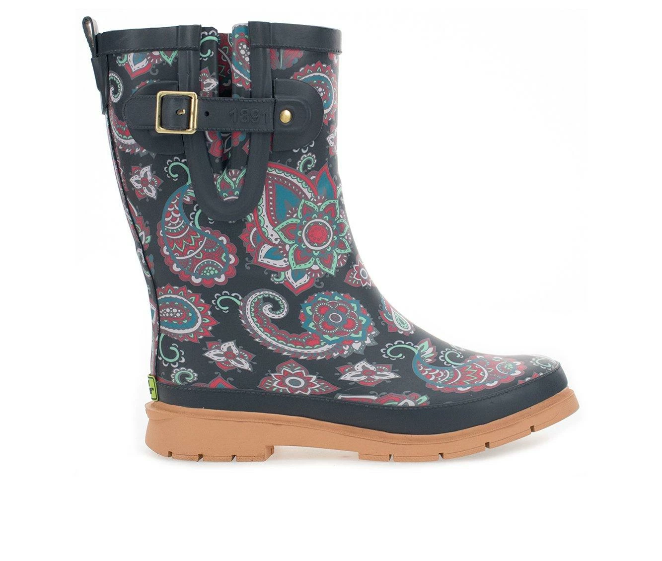 Women's Western Chief Paisley Pop Mid Boot Rain Boots 4 Women's Western Chief Paisley Pop Mid Boot Rain Boots - Image 2