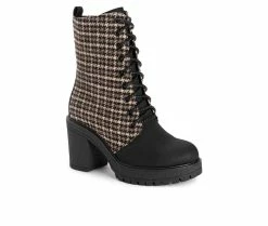 Women's MUK LUKS Riser Jazz Heeled Boot Lace Up Heeled Boots -Bogs Footwear Shop 2 136