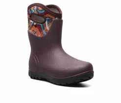 Women's Bogs Footwear Neo Classic Mid Glossy Abstract Rain Boots -Bogs Footwear Shop 2 153