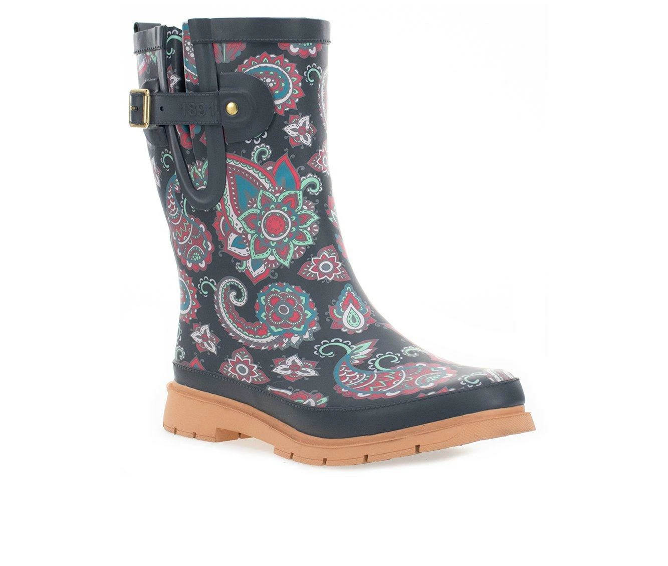 Women's Western Chief Paisley Pop Mid Boot Rain Boots 5 Women's Western Chief Paisley Pop Mid Boot Rain Boots - Image 3
