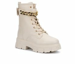 Women's Olivia Miller Ava Combat Platform Lace-Up Boots -Bogs Footwear Shop 2 21