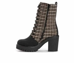 Women's MUK LUKS Riser Jazz Heeled Boot Lace Up Heeled Boots -Bogs Footwear Shop 3 136